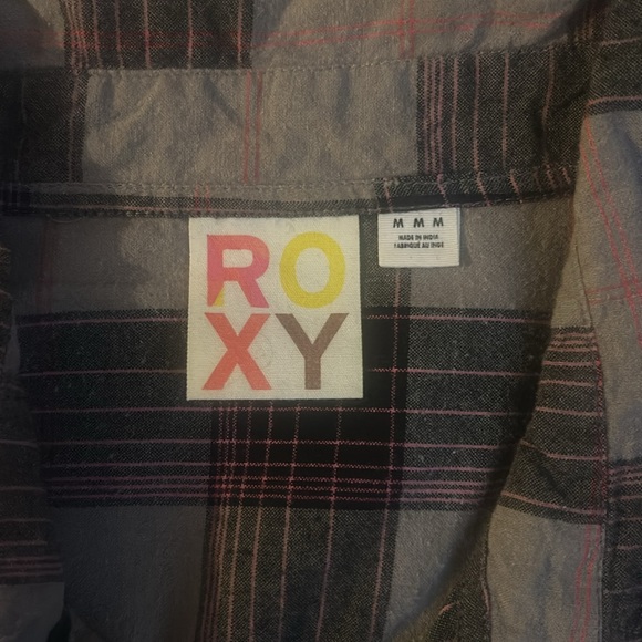 Medium Longsleeve Plaid Roxy Womens Button-down - Picture 3 of 3